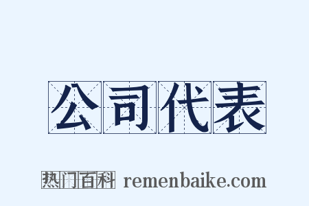 公司代表是什么意思的图片